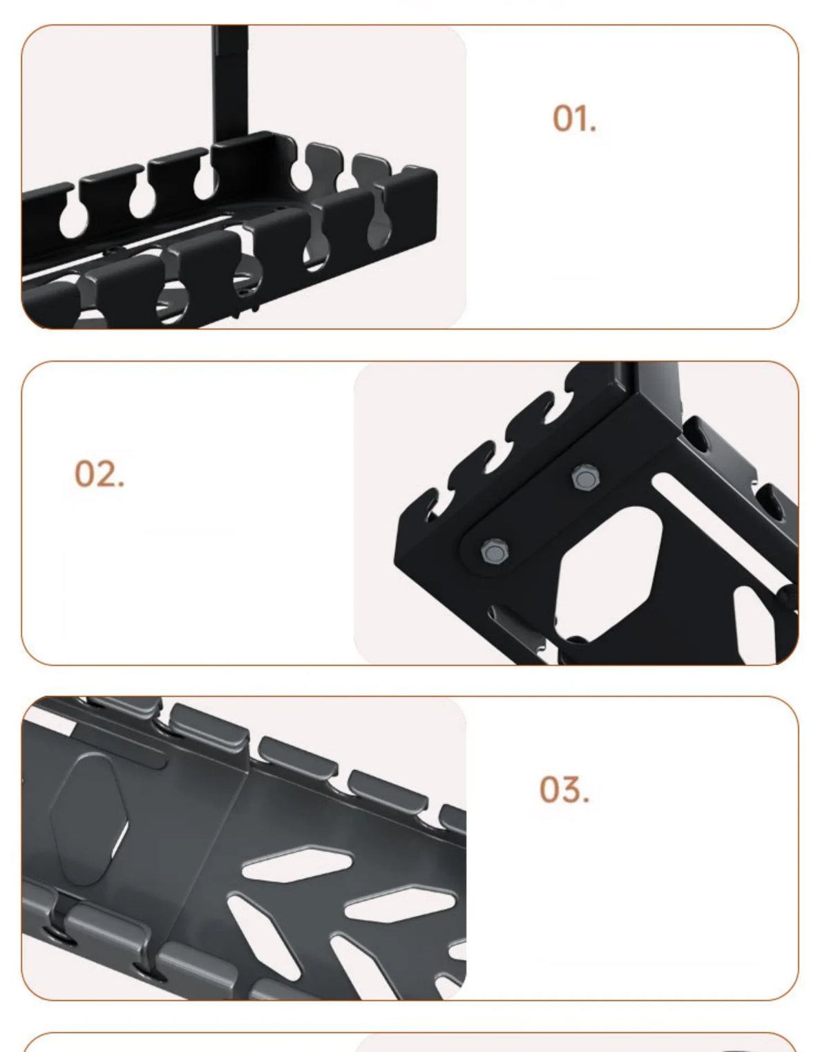Deskpalm Conduit Metal Cable Management Tray — Deskpalm Modern Desks & Workspace Accessories — view 5