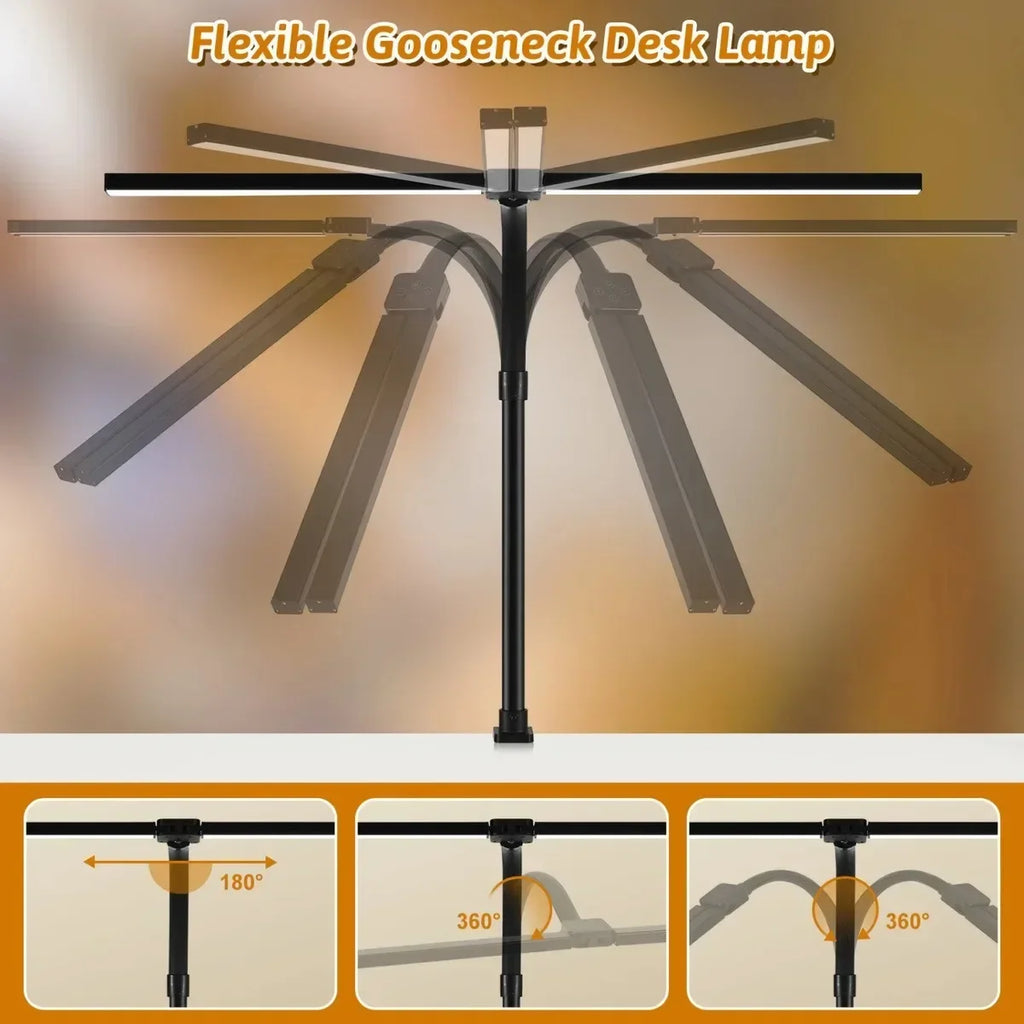 Deskpalm Twin Double-Head Clamp Desk Lamp — Deskpalm Modern Desks & Workspace Accessories — view 5