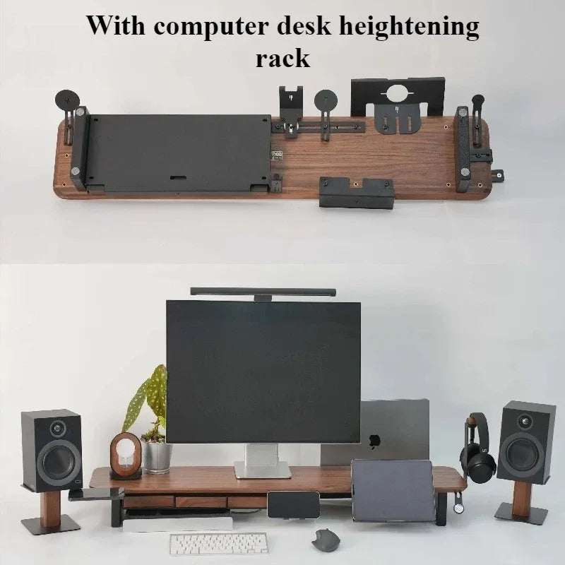 Deskpalm Linden Walnut Modular Desk System — Deskpalm Modern Desks & Workspace Accessories