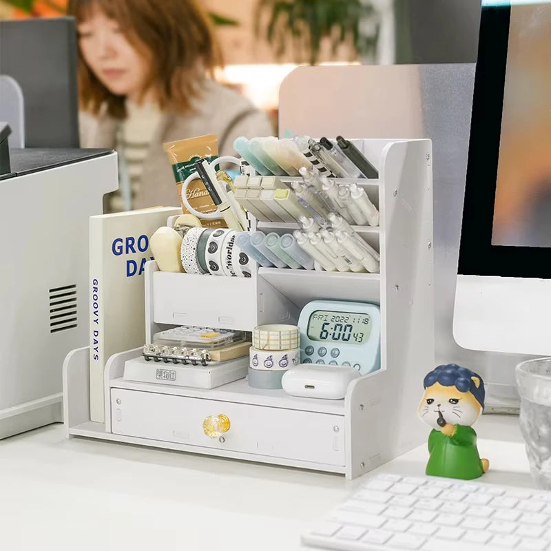 Deskpalm Quill Wooden Pen Holder Organizer — Deskpalm Modern Desks & Workspace Accessories — view 3