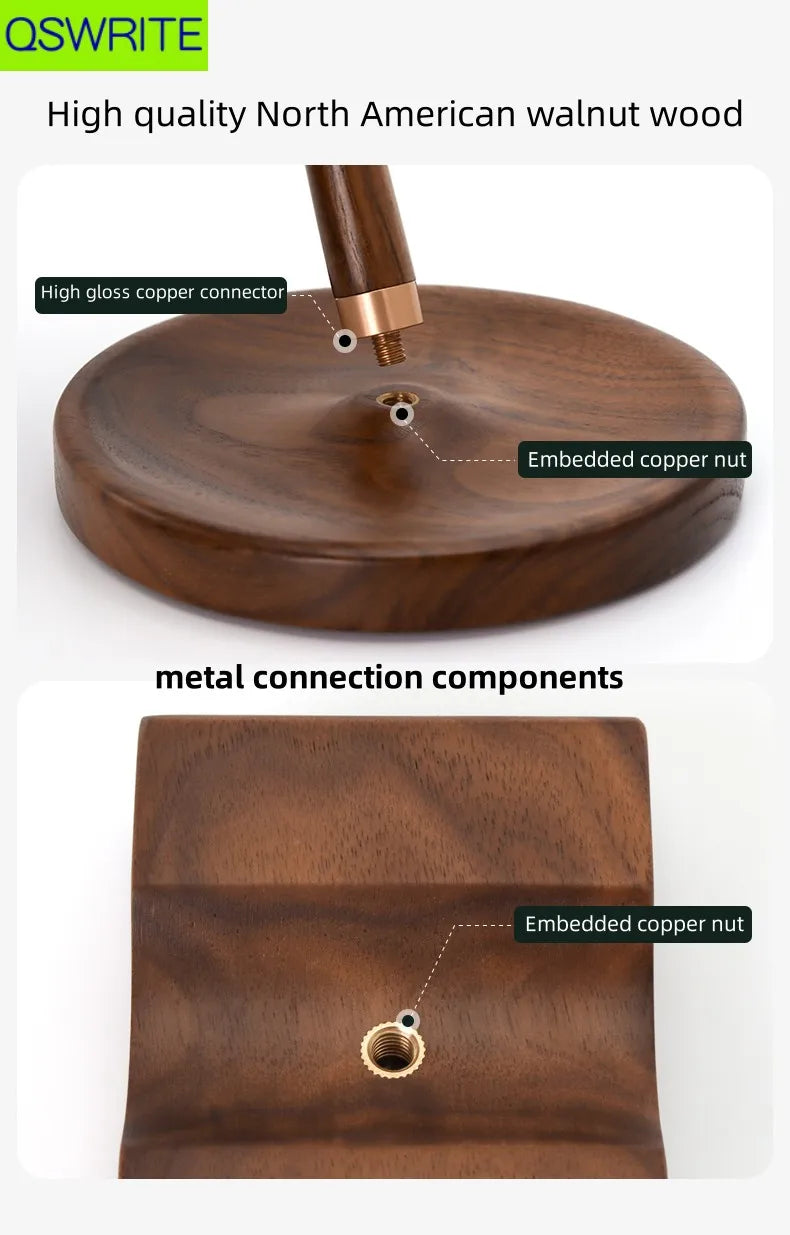 Deskpalm Heirloom Solid Walnut Headphone Hanger — Deskpalm Modern Desks & Workspace Accessories — view 5
