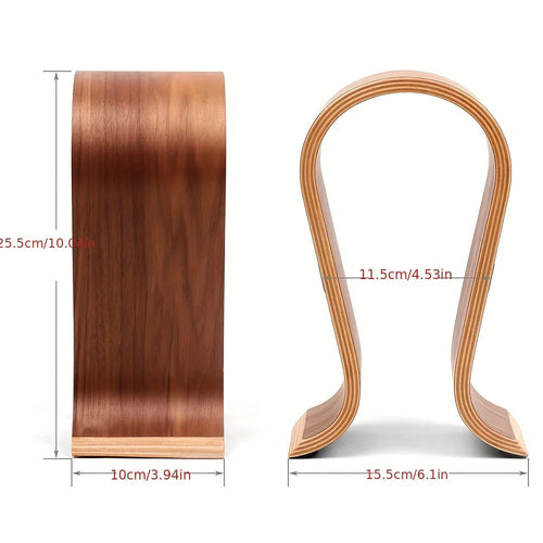 Deskpalm Arch U-Shaped Wood Headphone Stand — Deskpalm Modern Desks & Workspace Accessories