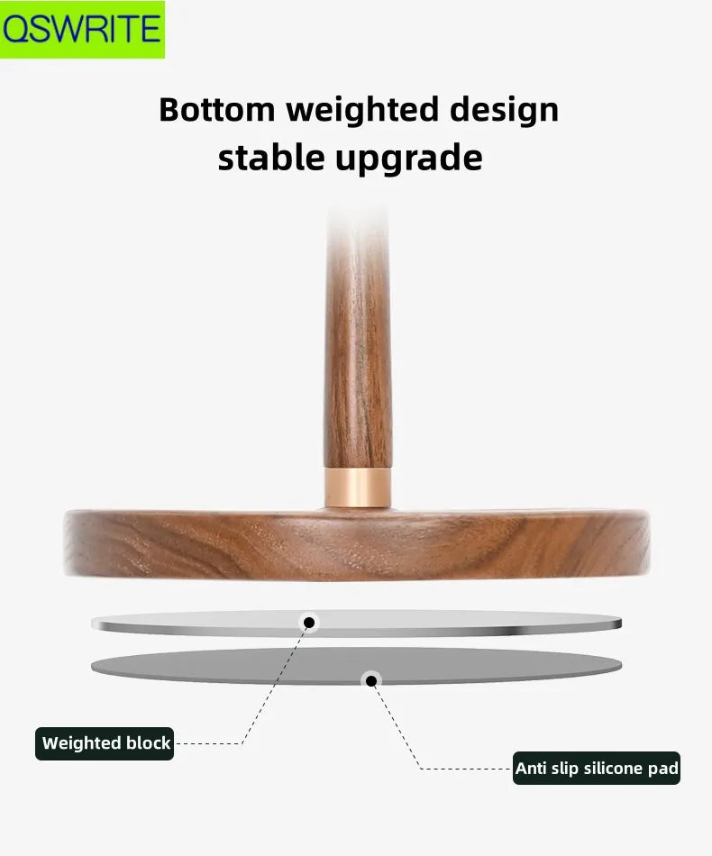 Deskpalm Heirloom Solid Walnut Headphone Hanger — Deskpalm Modern Desks & Workspace Accessories — view 4