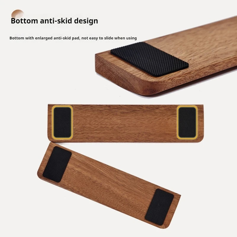 Deskpalm Grain Walnut Compact Wrist Rest — Deskpalm Modern Desks & Workspace Accessories — view 3