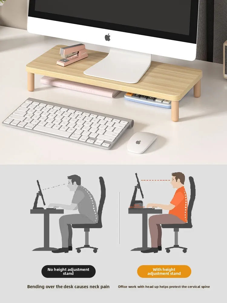 Deskpalm Haven Solid Wood Display Riser — Deskpalm Modern Desks & Workspace Accessories — view 3