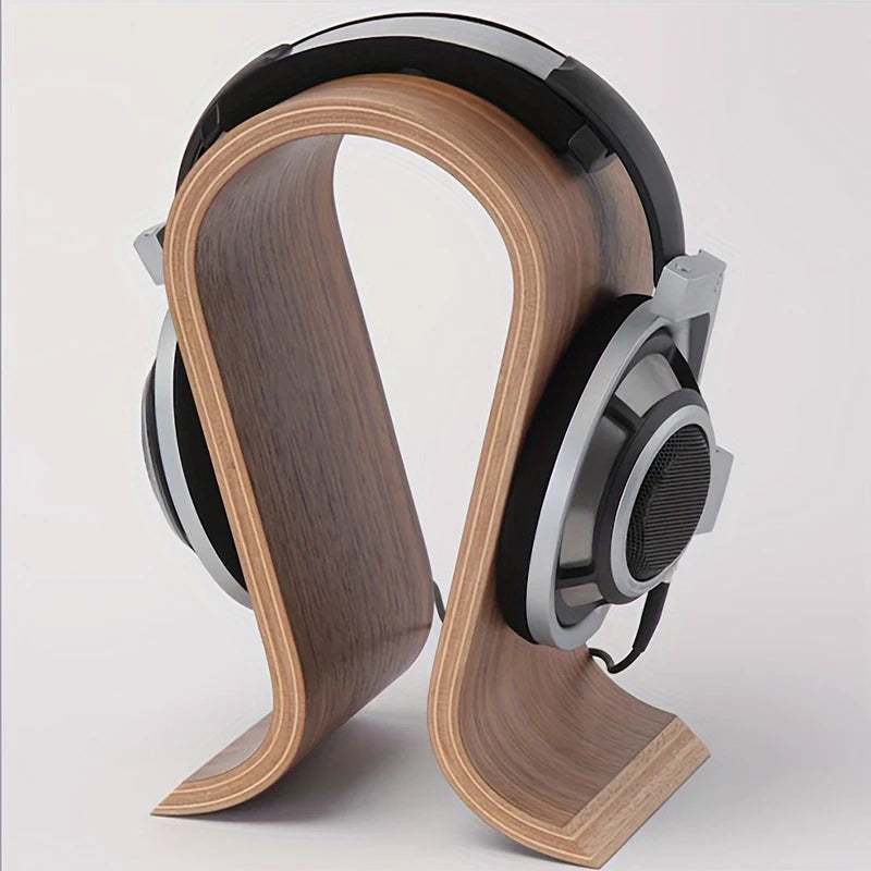 Deskpalm Arch U-Shaped Wood Headphone Stand — Deskpalm Modern Desks & Workspace Accessories — view 2