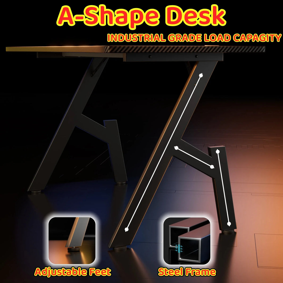 Deskpalm Atlas A-Frame Writing Desk — Deskpalm Modern Desks & Workspace Accessories — view 3