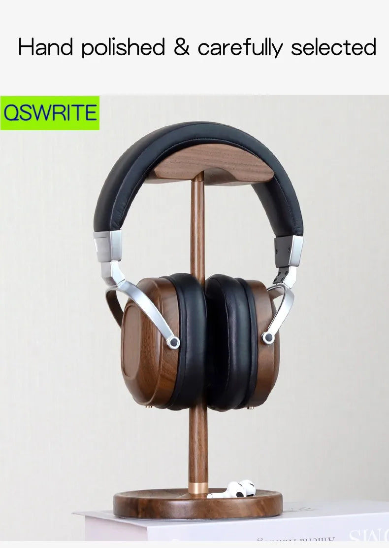 Deskpalm Heirloom Solid Walnut Headphone Hanger — Deskpalm Modern Desks & Workspace Accessories — view 2
