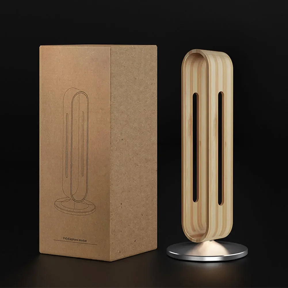 Deskpalm Bamboo Aluminum Headphone Stand — Deskpalm Modern Desks & Workspace Accessories — view 5