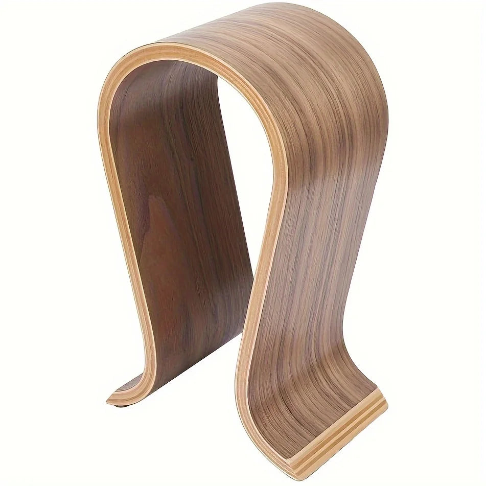 Deskpalm Arch U-Shaped Wood Headphone Stand — Deskpalm Modern Desks & Workspace Accessories — view 4