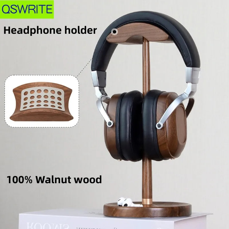 Deskpalm Heirloom Solid Walnut Headphone Hanger — Deskpalm Modern Desks & Workspace Accessories