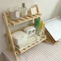 Deskpalm Fold Two-Tier Wooden Desk Shelf — Deskpalm Modern Desks & Workspace Accessories
