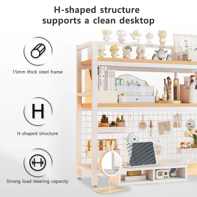 Deskpalm Lattice Iron Grid Desk Shelf — Deskpalm Modern Desks & Workspace Accessories — view 4