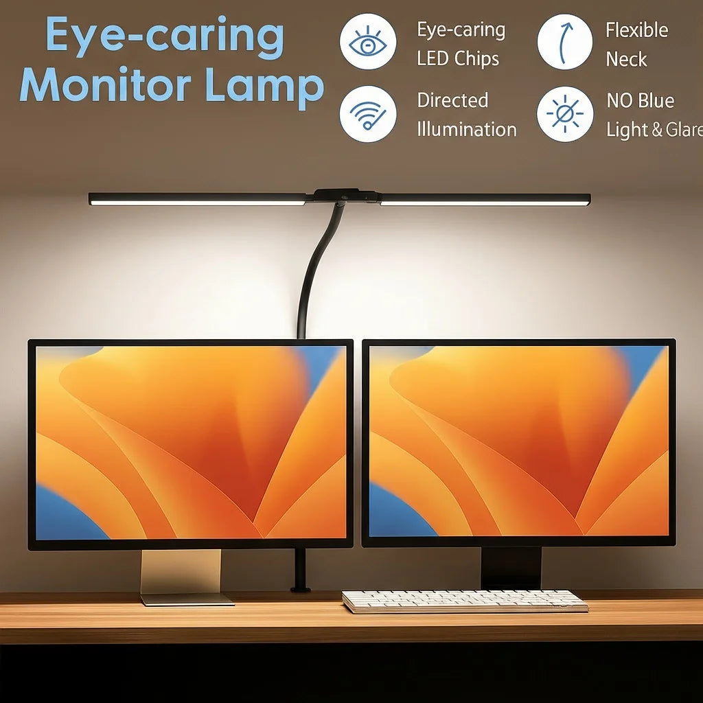 Deskpalm Twin Double-Head Clamp Desk Lamp — Deskpalm Modern Desks & Workspace Accessories