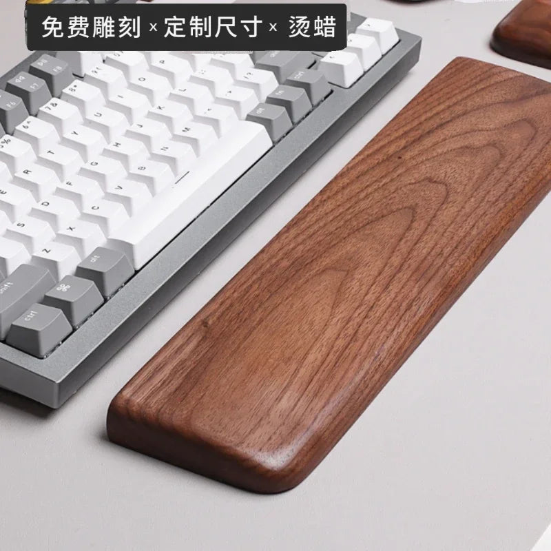 Deskpalm Rest Black Walnut Keyboard Wrist Rest — Deskpalm Modern Desks & Workspace Accessories