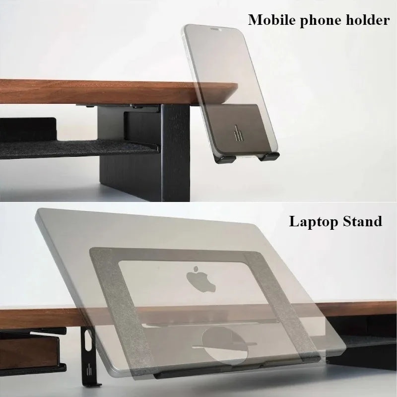 Deskpalm Linden Walnut Modular Desk System — Deskpalm Modern Desks & Workspace Accessories — view 2