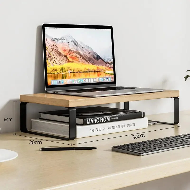 Deskpalm Cedar Wooden Lift Riser — Deskpalm Modern Desks & Workspace Accessories — view 4