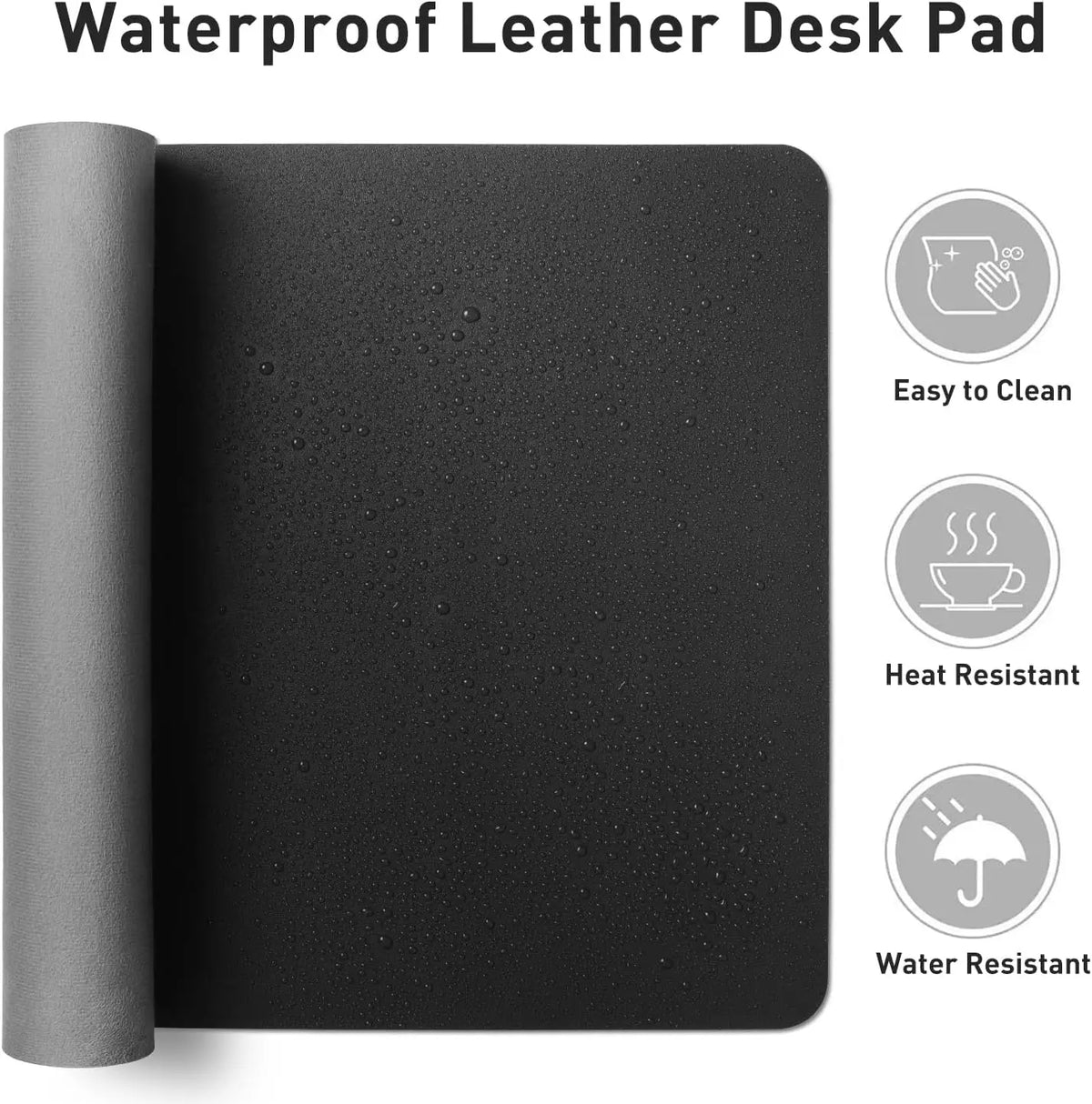 Deskpalm Sable Vegan Leather Desk Mat — Deskpalm Modern Desks & Workspace Accessories — view 3