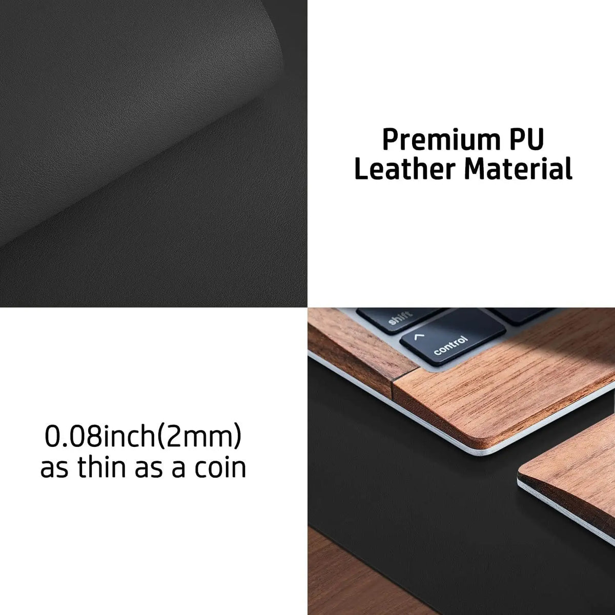 Deskpalm Sable Vegan Leather Desk Mat — Deskpalm Modern Desks & Workspace Accessories — view 4